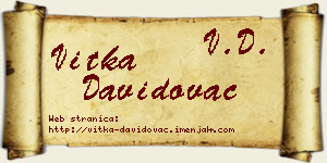 Vitka Davidovac vizit kartica